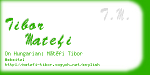 tibor matefi business card